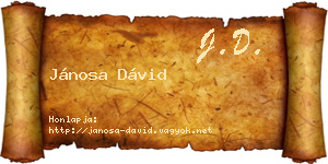 Jánosa Dávid névjegykártya