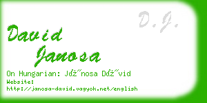 david janosa business card